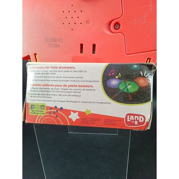 B Toys Little Beats Toy Drum Musical Set With Sounds & Lights For Kids Age 2+ - Picture 4 of 6